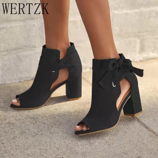 sandals 2021 summer bowknot peep toe women sandal fashion thick heels plus size suede ankle female gladiator hollow out shoes, Black
sandals 2021 summer bowknot peep toe women sandal fashion thick heels plus size suede ankle female gladiator hollow out shoes, Black