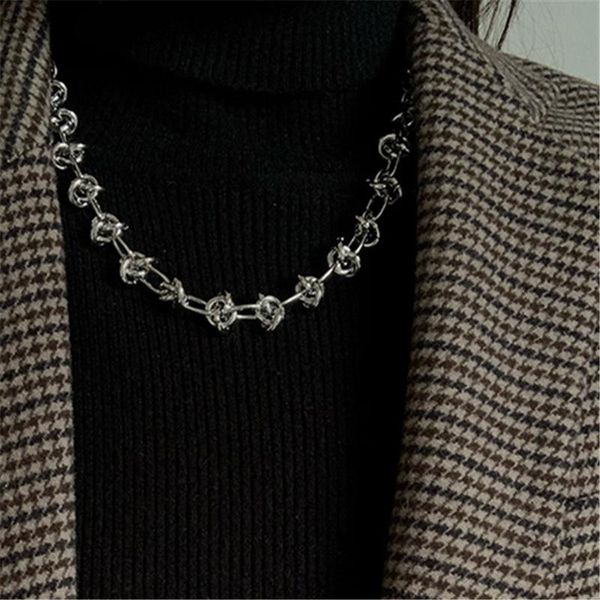 chains small wire brambles iron choker necklace trendy cool hip-hop gothic punk barbed little thorns chain jewelry, Silver
chains small wire brambles iron choker necklace trendy cool hip-hop gothic punk barbed little thorns chain jewelry, Silver