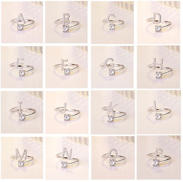 1pc silver color 26 english alphabet rings set for women fashion adjustble open ring joint female jewelry cluster, Golden;silver
1pc silver color 26 english alphabet rings set for women fashion adjustble open ring joint female jewelry cluster, Golden;silver