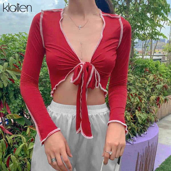 t shirt high street casual cardigan bow bandage female long sleeve v neck rib knitted office lady fashion t shirt women, White
t shirt high street casual cardigan bow bandage female long sleeve v neck rib knitted office lady fashion t shirt women, White