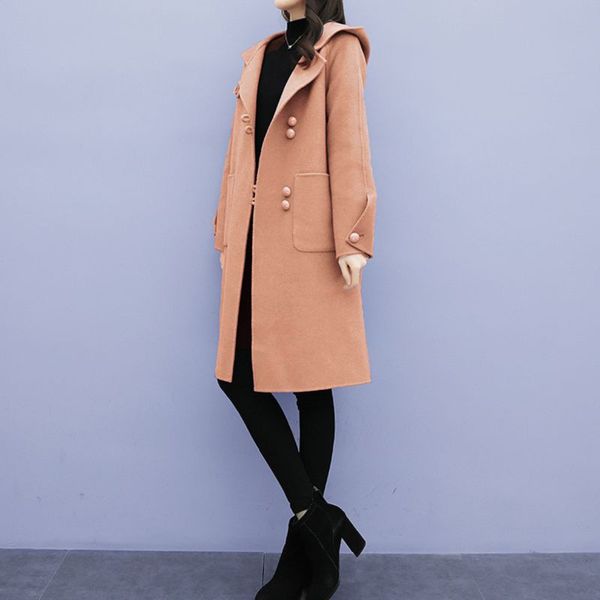 women's jackets autumn winter fashion women hooded long wool coat korean clothes solid plus size jacket loose woolen overcoat ladi, Black;brown
women's jackets autumn winter fashion women hooded long wool coat korean clothes solid plus size jacket loose woolen overcoat ladi, Black;brown