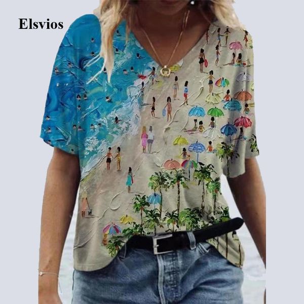 women's blouses & shirts fashion hawaii beach painting print blouse 2021 summer v-neck shirt spring women short sleeve loose, White
women's blouses & shirts fashion hawaii beach painting print blouse 2021 summer v-neck shirt spring women short sleeve loose, White