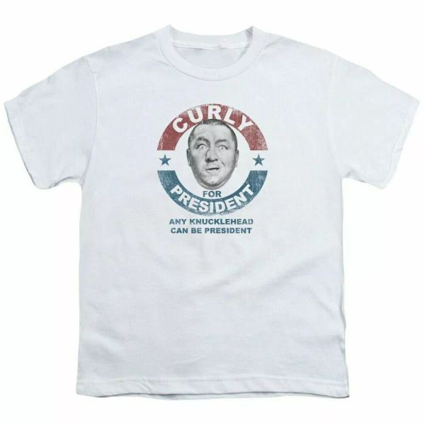 the three stooges curly for president kids youth t shirt licensed tee white, White;black
the three stooges curly for president kids youth t shirt licensed tee white, White;black