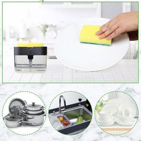 storage bottles & jars 'the ' manual press soap dispenser double layer with sponge 2 in 1 scrubber holder kitchen bathroom supplie
storage bottles & jars 'the ' manual press soap dispenser double layer with sponge 2 in 1 scrubber holder kitchen bathroom supplie