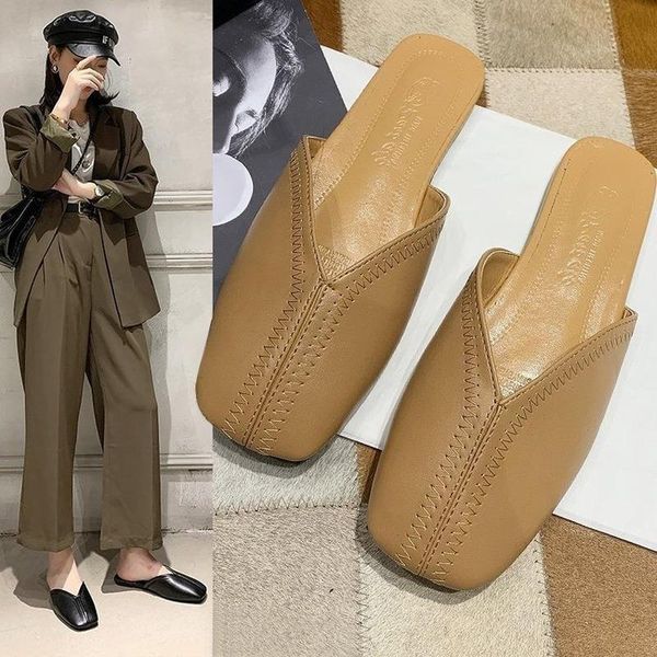 slippers web celebrity versatile flat - bottomed muller shoes with head women, Black
slippers web celebrity versatile flat - bottomed muller shoes with head women, Black