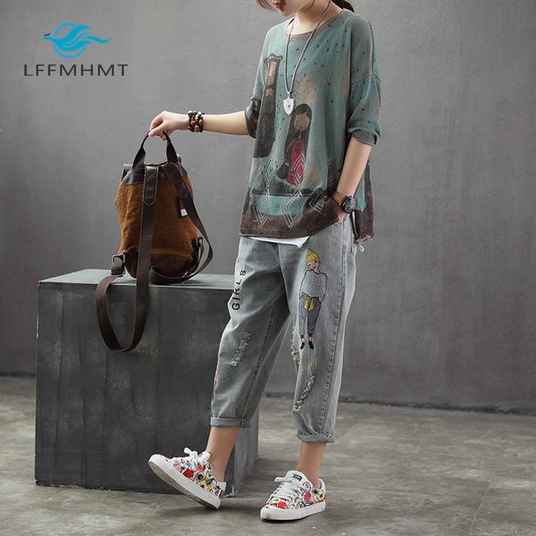 6859 new fashion korea style vintage hole girl embroidery ankle-length denim jeans female casual loose harem pant trousers cloth, Blue
6859 new fashion korea style vintage hole girl embroidery ankle-length denim jeans female casual loose harem pant trousers cloth, Blue