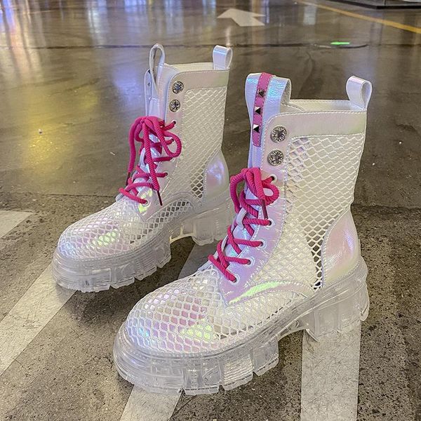 summer women thin section platform thick sole increased boots female hollow mesh breathable rome short, Black
summer women thin section platform thick sole increased boots female hollow mesh breathable rome short, Black