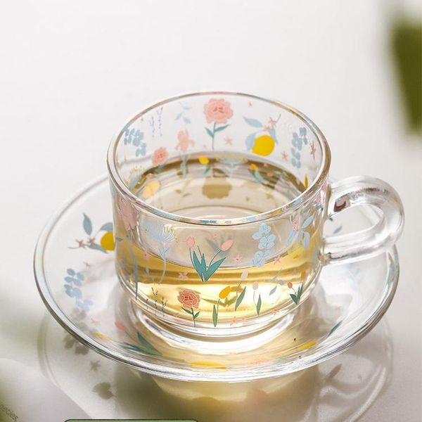 cups & saucers handmade flower tea cup korean style heat resistant glass coffee set retro onderzetters household drinking utensils ef50cc
cups & saucers handmade flower tea cup korean style heat resistant glass coffee set retro onderzetters household drinking utensils ef50cc
