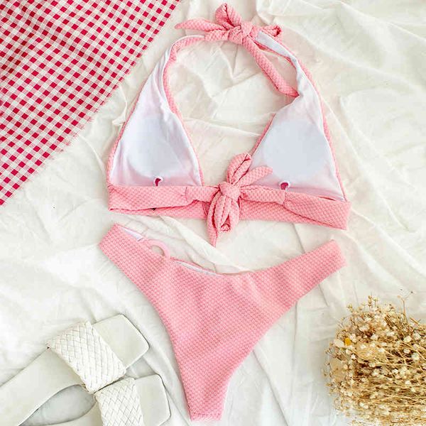 new 2021 halter pink women swimwear female swimsuit two-pieces bikini set ribbed bather rings bathing suit swim ladyin
new 2021 halter pink women swimwear female swimsuit two-pieces bikini set ribbed bather rings bathing suit swim ladyin