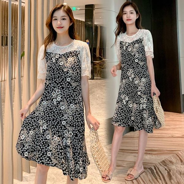 maternity dresses postpartum woman nursing dress for summer short sleeve lace patchwork fashion printing breastfeeding lactation, White
maternity dresses postpartum woman nursing dress for summer short sleeve lace patchwork fashion printing breastfeeding lactation, White