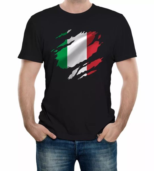 torn italy flag men's t-shirt italian rome country national football, White;black
torn italy flag men's t-shirt italian rome country national football, White;black