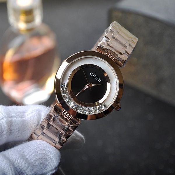 wristwatches fashion brand guou quartz watches women's crystal dress lady clocks gold stainless steel diamond higth grade watc, Slivery;brown
wristwatches fashion brand guou quartz watches women's crystal dress lady clocks gold stainless steel diamond higth grade watc, Slivery;brown
