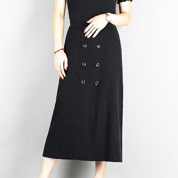 skirts 2021 high waist knitted women winter a-line long skirt fashion button decorated autumn brown faldas jupe femme saia, Black
skirts 2021 high waist knitted women winter a-line long skirt fashion button decorated autumn brown faldas jupe femme saia, Black