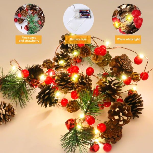 light beads christmas string lights with pine cone red berry bell, garland 6.5ft 20led warm white battery operated tre
light beads christmas string lights with pine cone red berry bell, garland 6.5ft 20led warm white battery operated tre