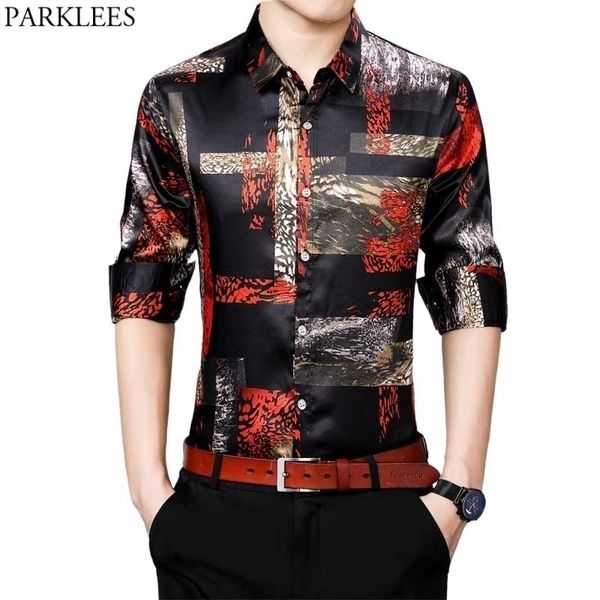 mens stylish leopard patchwork print dress shirts spring slim fit long sleeve shirt men casual smooth silk like chemise 210522, White;black
mens stylish leopard patchwork print dress shirts spring slim fit long sleeve shirt men casual smooth silk like chemise 210522, White;black