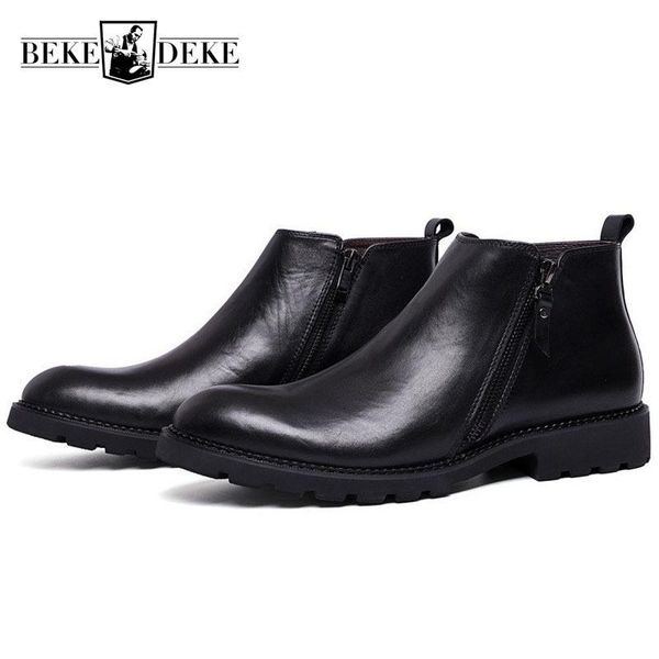 boots winter fleece lining warm mens ankle zipper british real cow leather knight black business man formal shoes footwear
boots winter fleece lining warm mens ankle zipper british real cow leather knight black business man formal shoes footwear