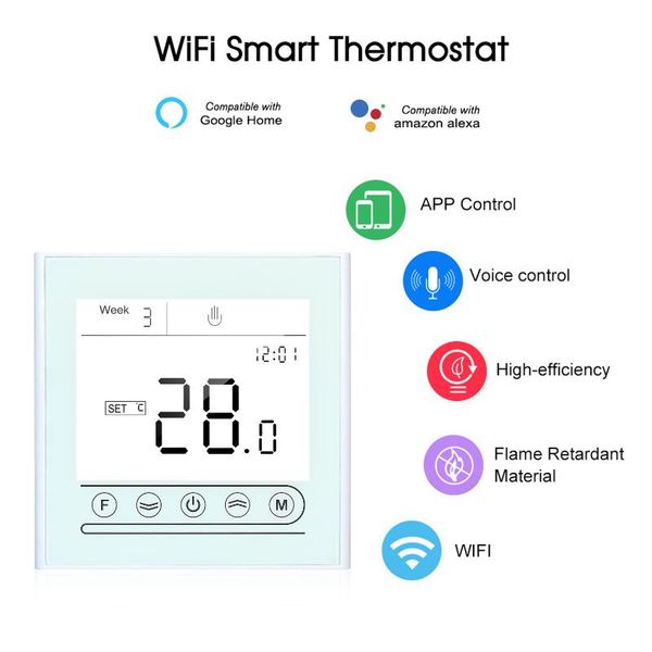 smart home control tuya wifi thermostat programmable temperature controller for water/gas boiler heating alexa google touch screen
smart home control tuya wifi thermostat programmable temperature controller for water/gas boiler heating alexa google touch screen