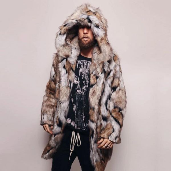 men's fur & faux leopard print trendy warm coat, hooded cardigan, mixed leather jacket, winter thick fake coat#g30, Black
men's fur & faux leopard print trendy warm coat, hooded cardigan, mixed leather jacket, winter thick fake coat#g30, Black