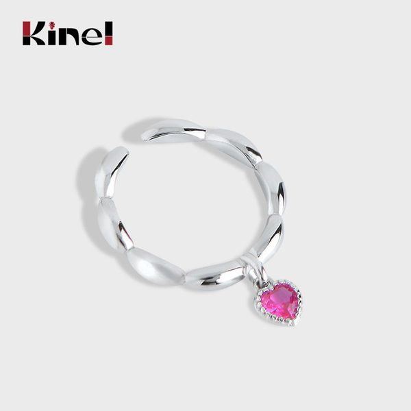 cluster rings kinel silver 925 jewelry for women red cz heart shaped wedding engagement ring party gifts, Golden;silver
cluster rings kinel silver 925 jewelry for women red cz heart shaped wedding engagement ring party gifts, Golden;silver