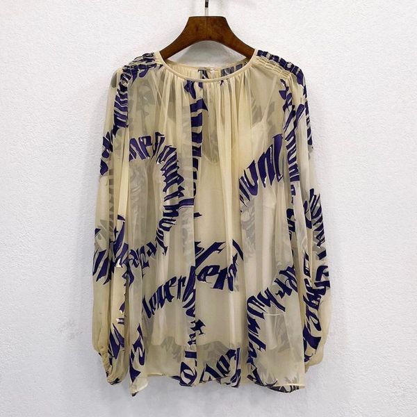 women's blouses & shirts 2021 real silk printing long sleeve runway designer custom made chic vintage elegant women blouse shir, White
women's blouses & shirts 2021 real silk printing long sleeve runway designer custom made chic vintage elegant women blouse shir, White