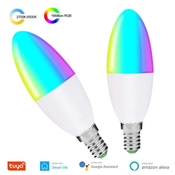 bulbs tuya e14 wifi smart light bulb rgb+w+c dimmable led lamp timer voice control magic 6w work with alexa echo google home
bulbs tuya e14 wifi smart light bulb rgb+w+c dimmable led lamp timer voice control magic 6w work with alexa echo google home