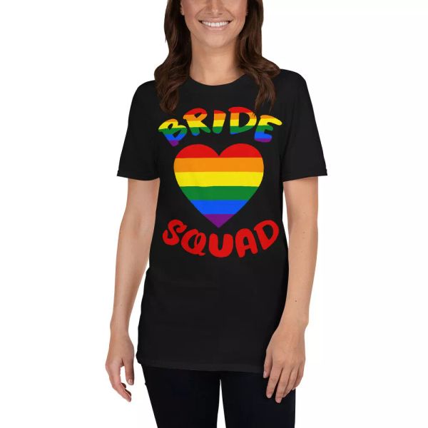 bride squad cool heart lgbt wedding bachelorette lesbian gay pride group t-shirt, White;black
bride squad cool heart lgbt wedding bachelorette lesbian gay pride group t-shirt, White;black