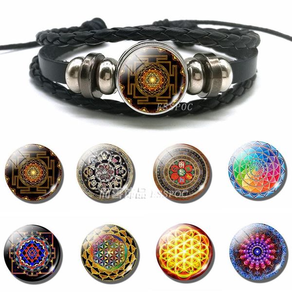 tennis tibetan metatron's cube black leather woven button bracelets glass cabochon jewelry buddhist mandala braided women gifts, Golden;silver
tennis tibetan metatron's cube black leather woven button bracelets glass cabochon jewelry buddhist mandala braided women gifts, Golden;silver