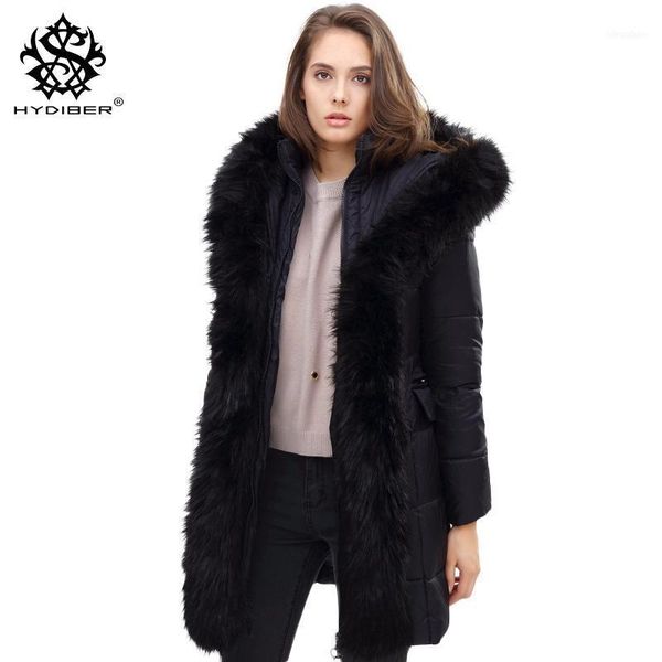 women's down & parkas hydiber 2021 arrival big fur collar hooded long sleeve women parka gray ladies winter outwear slimming female co, Black
women's down & parkas hydiber 2021 arrival big fur collar hooded long sleeve women parka gray ladies winter outwear slimming female co, Black