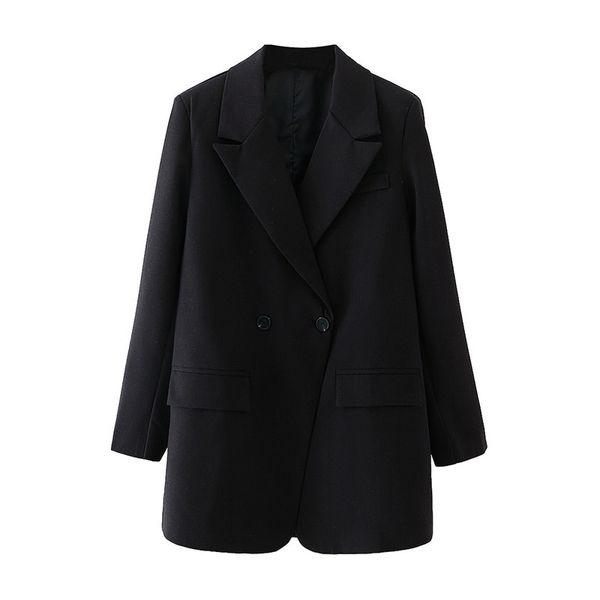 blsqr fashion women black suit blazer double breasted long sleeve pocket office lady business coat female retro 210430, White;black
blsqr fashion women black suit blazer double breasted long sleeve pocket office lady business coat female retro 210430, White;black