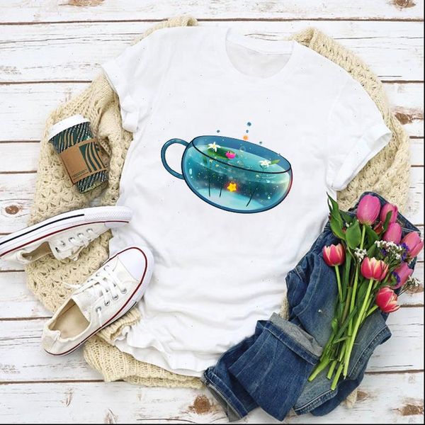 graphic cartoon floral water cup womens t shirts fashion print summer clothes clothing tee female, White
graphic cartoon floral water cup womens t shirts fashion print summer clothes clothing tee female, White