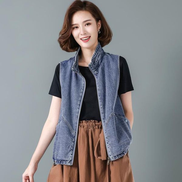women's vests streetwear sleeveless plus size short cowboy vest casual jacket women 2021 denim gilet jean waistcoat, Black;white
women's vests streetwear sleeveless plus size short cowboy vest casual jacket women 2021 denim gilet jean waistcoat, Black;white