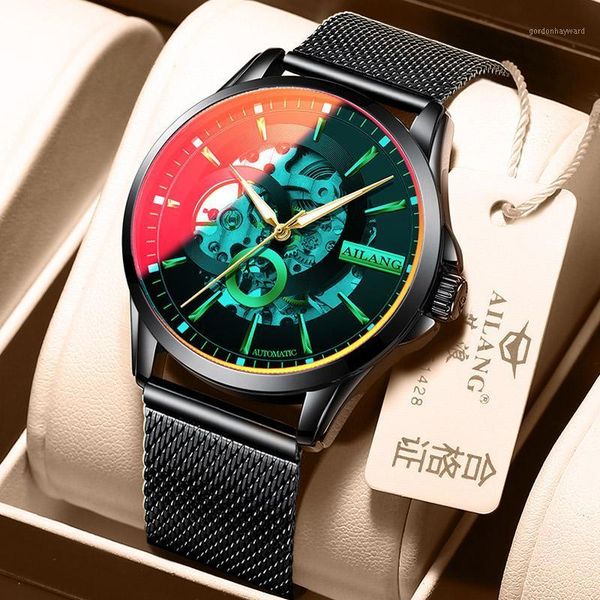 wristwatches ailang watch automatic transparent fashion design men male mechanical skeleton wrist relogio masculino, Slivery;brown
wristwatches ailang watch automatic transparent fashion design men male mechanical skeleton wrist relogio masculino, Slivery;brown