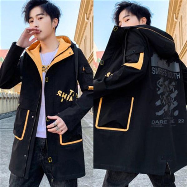 mens mid-length outerwear fashion trend long sleeve zipper hooded jackets designer male autumn winter casual single-breasted coats, Black;brown
mens mid-length outerwear fashion trend long sleeve zipper hooded jackets designer male autumn winter casual single-breasted coats, Black;brown