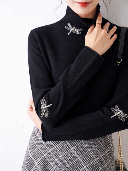 women's sweaters dragonfly turtleneck sweater long sleeve nightgown embroidered nail season yield dress thgi, White;black
women's sweaters dragonfly turtleneck sweater long sleeve nightgown embroidered nail season yield dress thgi, White;black