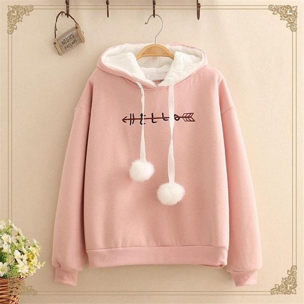 women's hoodies & sweatshirts fleece hooded female student autumn winter korean coat simple cute sweatshirt thick loose girly, Black
women's hoodies & sweatshirts fleece hooded female student autumn winter korean coat simple cute sweatshirt thick loose girly, Black