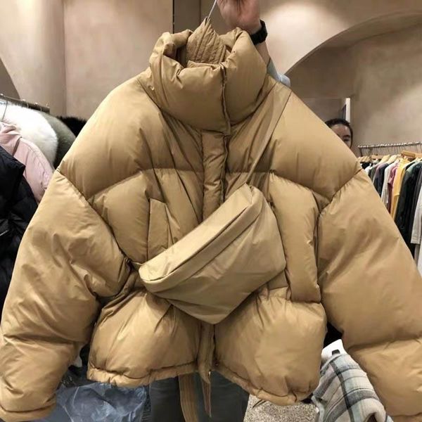 women's jackets korea loose fashion short shoulder down coat with chest bag, ladies winter high-necked thick warm bread jacket duck, Black;brown
women's jackets korea loose fashion short shoulder down coat with chest bag, ladies winter high-necked thick warm bread jacket duck, Black;brown