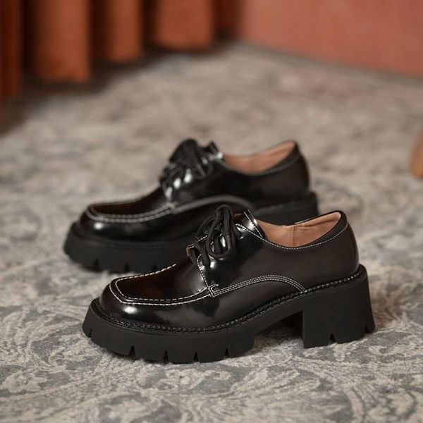 dress shoes mljuese 2021 women pumps soft cow leather autumn spring lace up white color round toe square heel platform high heels, Black
dress shoes mljuese 2021 women pumps soft cow leather autumn spring lace up white color round toe square heel platform high heels, Black