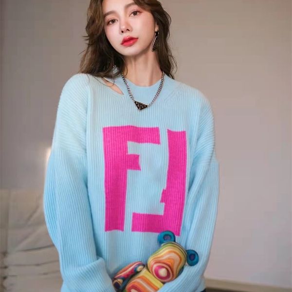 autumn and winter tide new series sweater knitted round neck loose bottomed shirt, White
autumn and winter tide new series sweater knitted round neck loose bottomed shirt, White