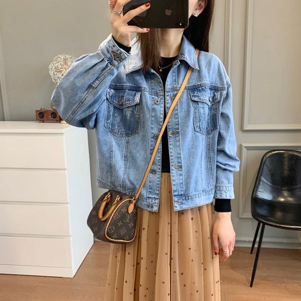 exotic early spring thin simple atmosphere light color sequin soft denim jacket women 2101274 women's jackets, Black;brown
exotic early spring thin simple atmosphere light color sequin soft denim jacket women 2101274 women's jackets, Black;brown