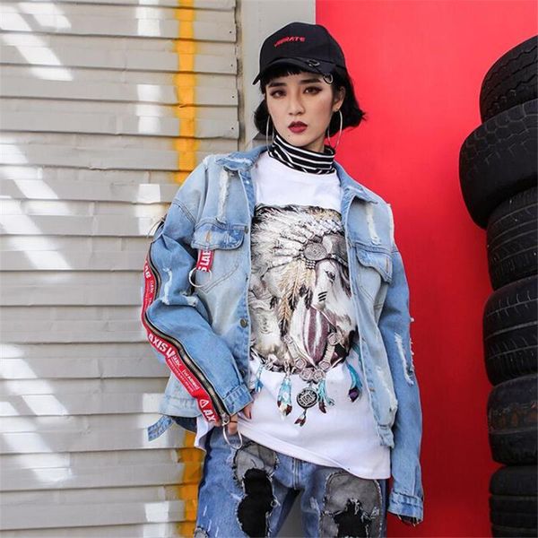 women's jackets autumn winter women denim jacket 2021 tide brand hole bf wind loose long sleeve female coats big size, Black;brown
women's jackets autumn winter women denim jacket 2021 tide brand hole bf wind loose long sleeve female coats big size, Black;brown