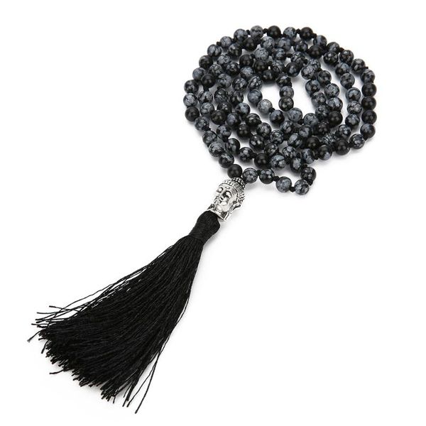108mala alabaster beaded knotted semi-precious jewelry meditation party declaration buddha head tassel pendant lucky necklace necklaces, Silver
108mala alabaster beaded knotted semi-precious jewelry meditation party declaration buddha head tassel pendant lucky necklace necklaces, Silver