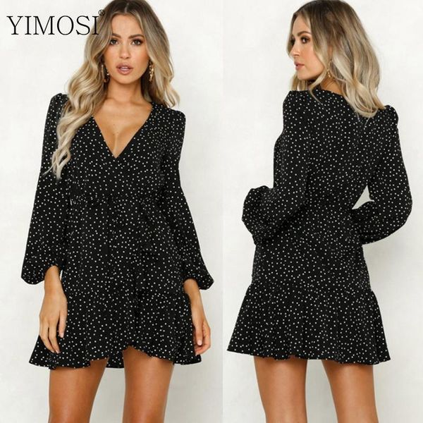 casual dresses v-neck mini dress spring vintage polka dot black women long sleeve beach 2021 elegant party, Black;gray
casual dresses v-neck mini dress spring vintage polka dot black women long sleeve beach 2021 elegant party, Black;gray