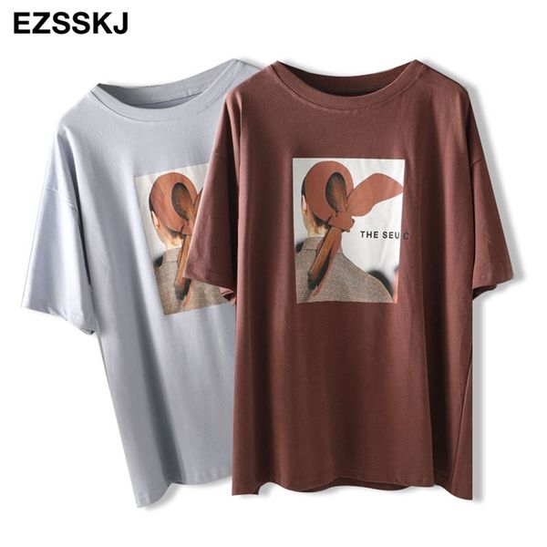 oversized t-shirt women graphic tees summer o-neck cotton casual printed t-shirt black blue girls 210708, White
oversized t-shirt women graphic tees summer o-neck cotton casual printed t-shirt black blue girls 210708, White