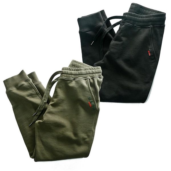 men's pants autumn and winter thickened sweatpants pure cotton washed elastic waist straight tube loose heavyweight terry casual, Black 
men's pants autumn and winter thickened sweatpants pure cotton washed elastic waist straight tube loose heavyweight terry casual, Black