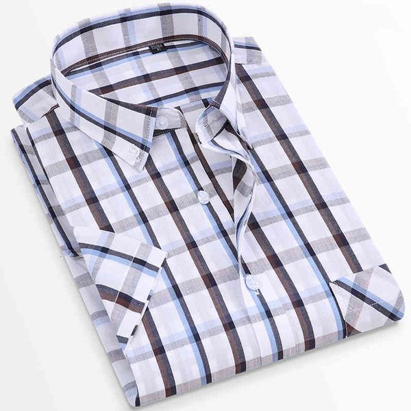 for summer s~8xl 100% cotton breathable short sleeve men's checkered shirt slim fit casual cool male plaid shirts many colors, White;black
for summer s~8xl 100% cotton breathable short sleeve men's checkered shirt slim fit casual cool male plaid shirts many colors, White;black