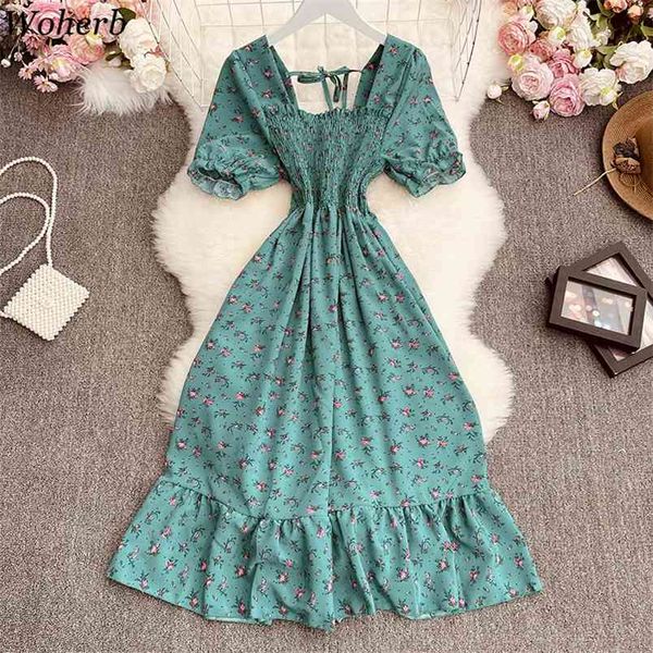 summer dress women vintage high waist floral print elegant short sleeve dresses ruffles maxi korean vestidos 210519, Black;gray
summer dress women vintage high waist floral print elegant short sleeve dresses ruffles maxi korean vestidos 210519, Black;gray
