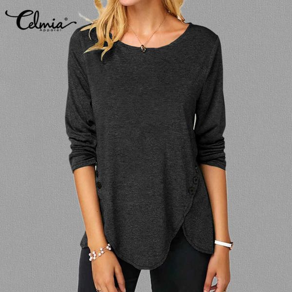 women's blouses & shirts blouses celmia women round neck basic autumn casual loose long sleeve shirt asymmetrical buttons solid color, White
women's blouses & shirts blouses celmia women round neck basic autumn casual loose long sleeve shirt asymmetrical buttons solid color, White