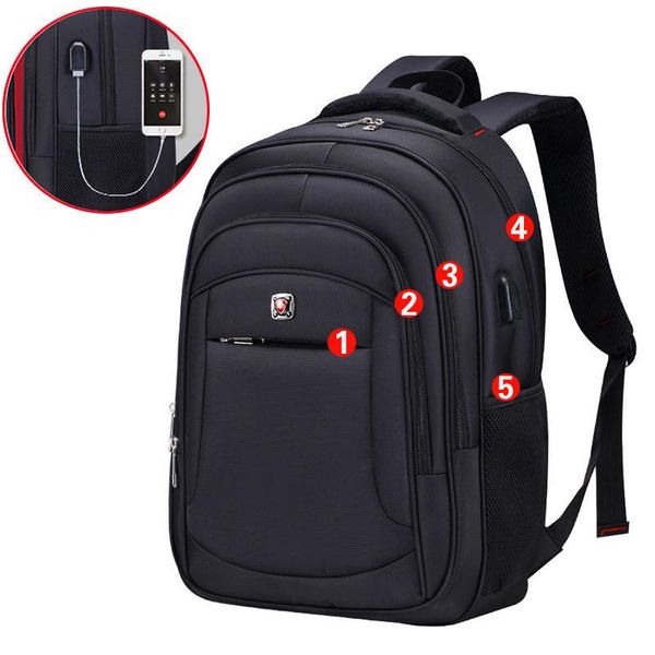 backpack men nylon black usb charging large capacity school bags for teenage bagpack college style
backpack men nylon black usb charging large capacity school bags for teenage bagpack college style