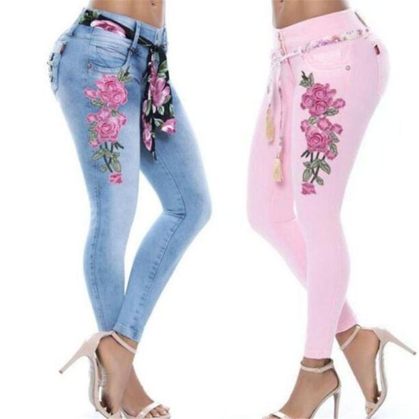 women's jeans visnxgi flower embroidered pants women elastic pencil denim pant female skinny pantalon femme bottom trouser s-5xl, Blue
women's jeans visnxgi flower embroidered pants women elastic pencil denim pant female skinny pantalon femme bottom trouser s-5xl, Blue