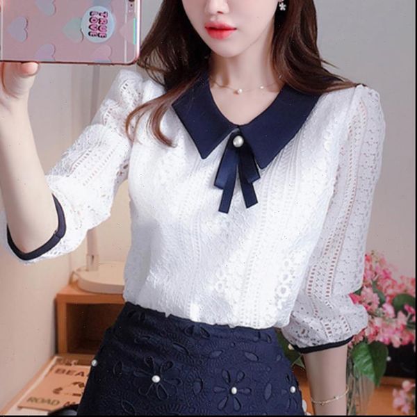 spring summer style chiffon v womens shirts neck bow patchwork half sleeve elegant lace sp8676, White
spring summer style chiffon v womens shirts neck bow patchwork half sleeve elegant lace sp8676, White
